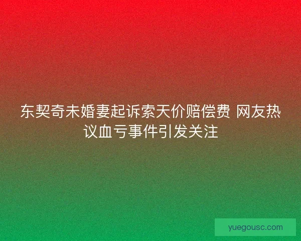 东契奇未婚妻起诉索天价赔偿费 网友热议血亏事件引发关注